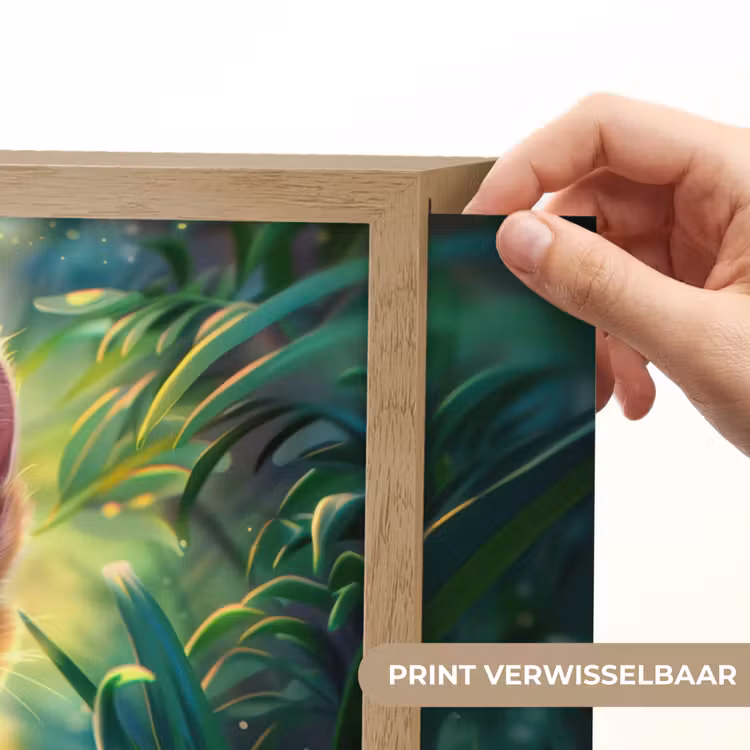 Kat - Huisdier - Natuur Light Box met batterij (Wandlamp kind) middel -USP_websiteprintNL