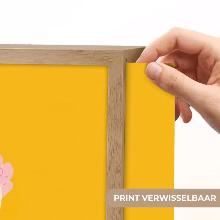 Kip - Rolschaatsen - Geel Light Box met batterij (Wandlamp kind) middel -USP_websiteprintNL