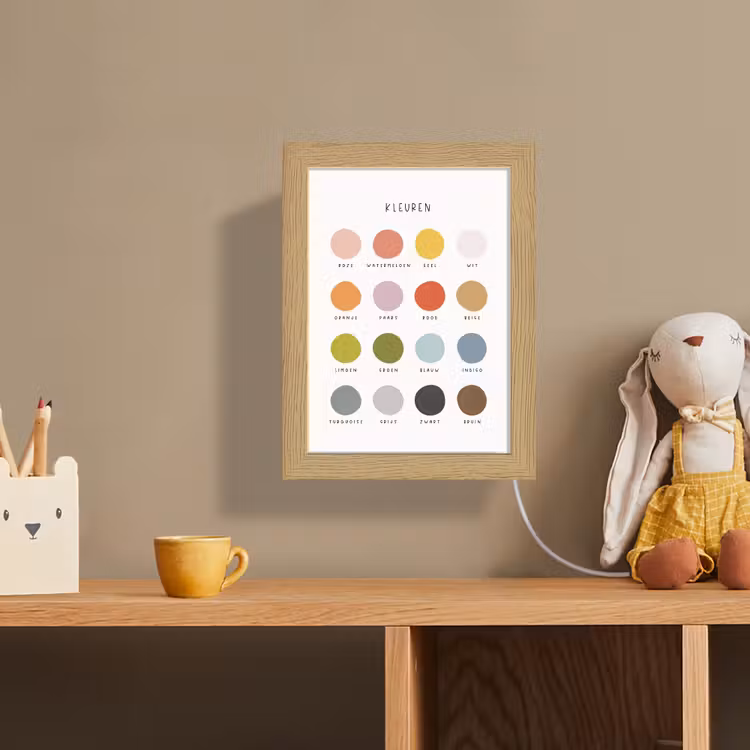 Kleuren - Leren voor kinderen - Educatief Light Box met kabel (Wandlamp kind) klein -sfeer2_kind