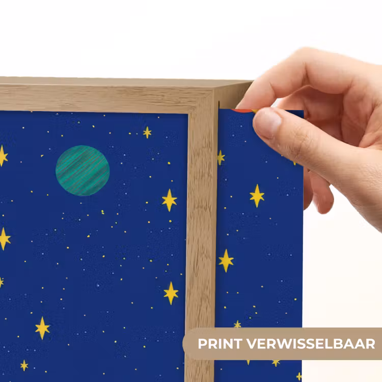 Kleurrijk - Raket - Ruimte Light Box met batterij (Wandlamp kind) middel -USP_websiteprintNL