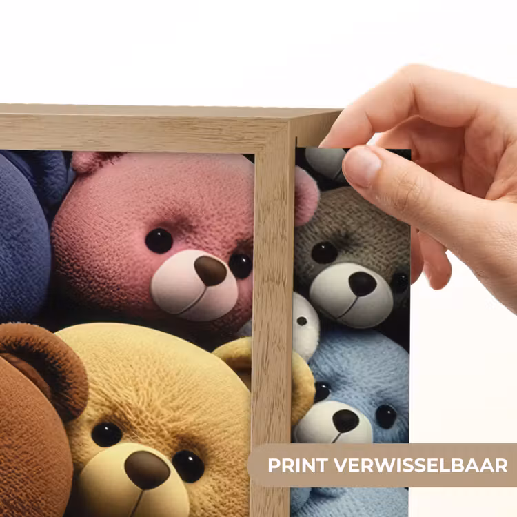 Knuffelbeer - Teddy - Design - Kids Light Box met batterij (Wandlamp kind) middel -USP_websiteprintNL