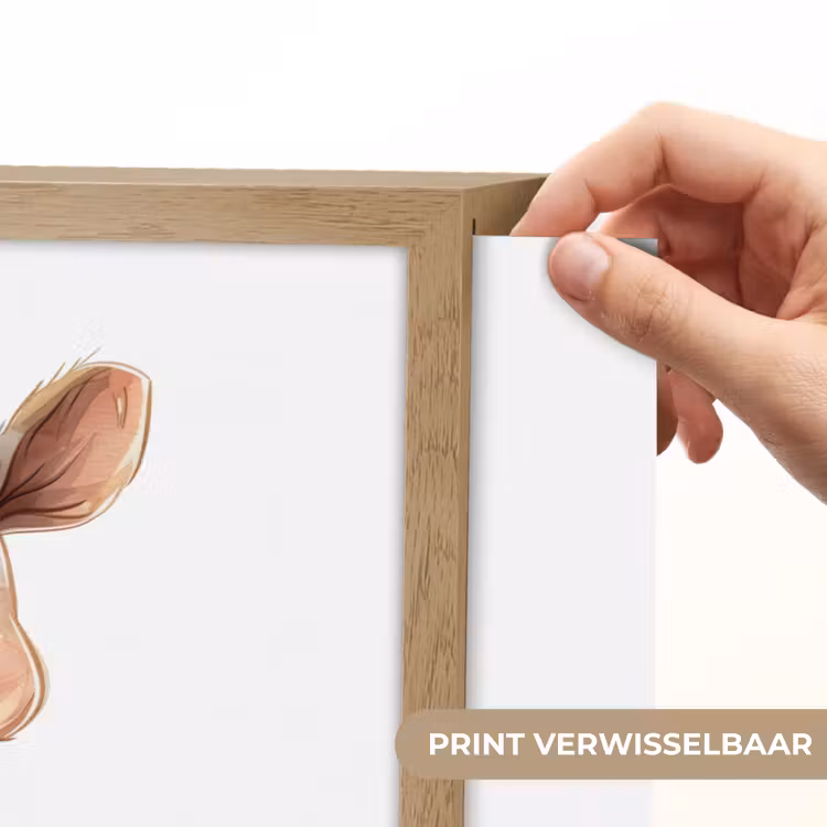 Koe - Baby dier - Boerderij dieren Light Box met batterij (Wandlamp kind) middel -USP_websiteprintNL
