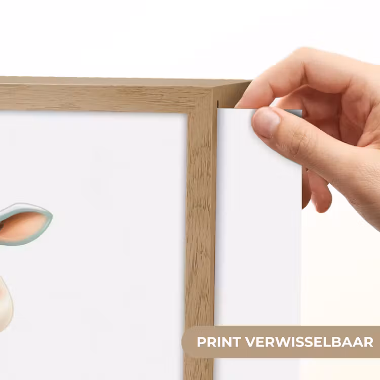 Koe - Wit - Dieren - Geloof in jezelf Light Box met batterij (Wandlamp kind) middel -USP_websiteprintNL