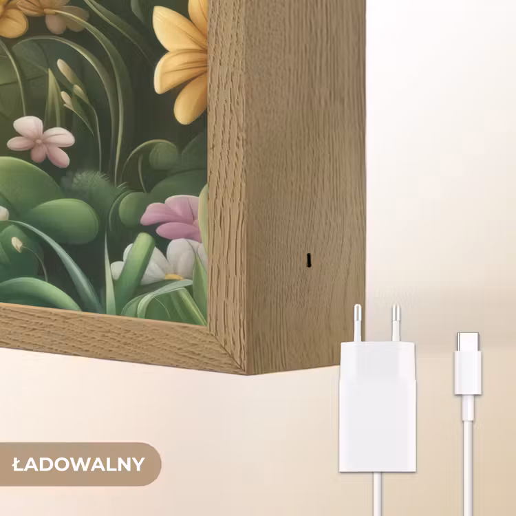 Konijn - Bos - Vlinders - Cartoon Light Box met batterij (Wandlamp kind) middel -USP_websiteoplaadbaarNL