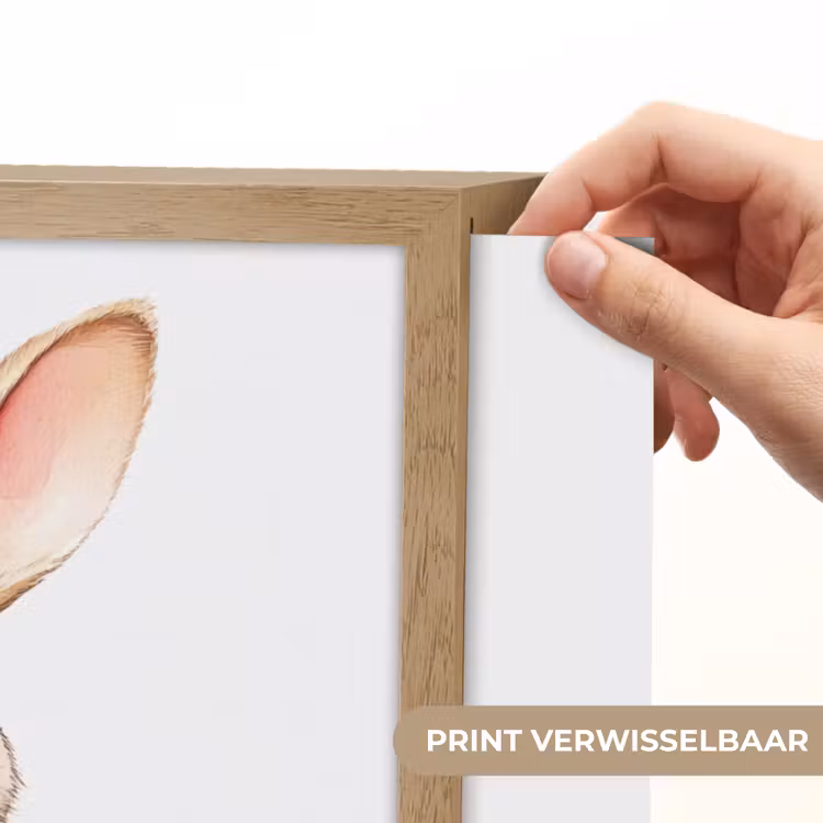 Konijn - Roze - Bellen Light Box met batterij (Wandlamp kind) middel -USP_websiteprintNL