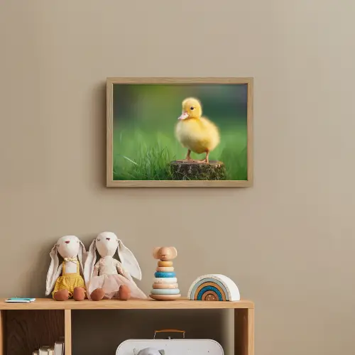 Kuiken - Eend - Geel - Gras Light Box met batterij (Wandlamp kind) middel -sfeer2_kind