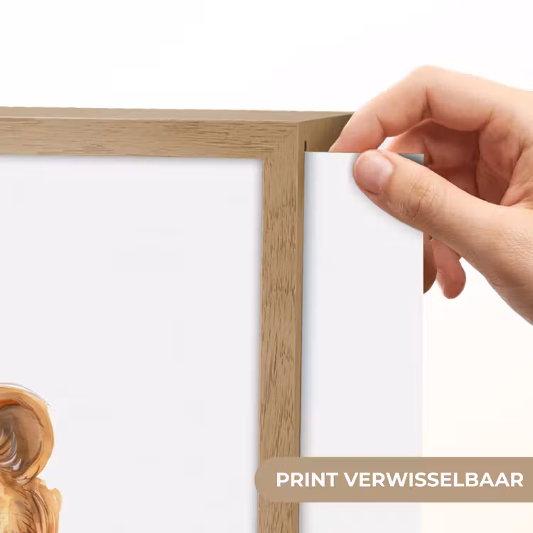 Leeuw - Baby dier - Blauwe ballon Light Box met batterij (Wandlamp kind) middel -USP_websiteprintNL