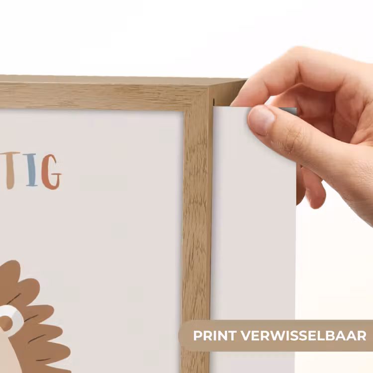 Leeuw - Beige - Dier - Moedig - Quote Light Box met batterij (Wandlamp kind) middel -USP_websiteprintNL