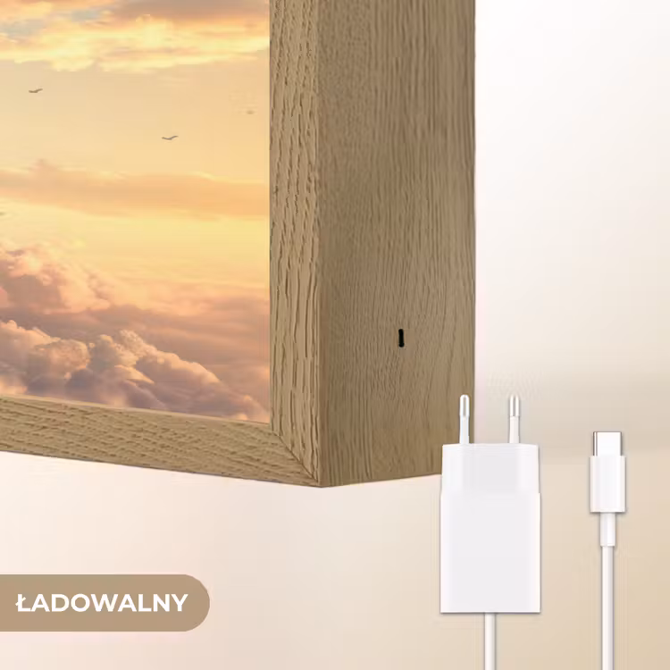 Luchtballon - Dromen - Wolken - Lucht Light Box met batterij (Wandlamp kind) middel -USP_websiteoplaadbaarNL