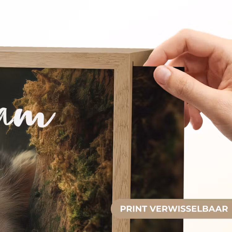 Aap - Boomstronk - Bruin Light Box met batterij (Wandlamp kind) middel -USP_websiteprintNL