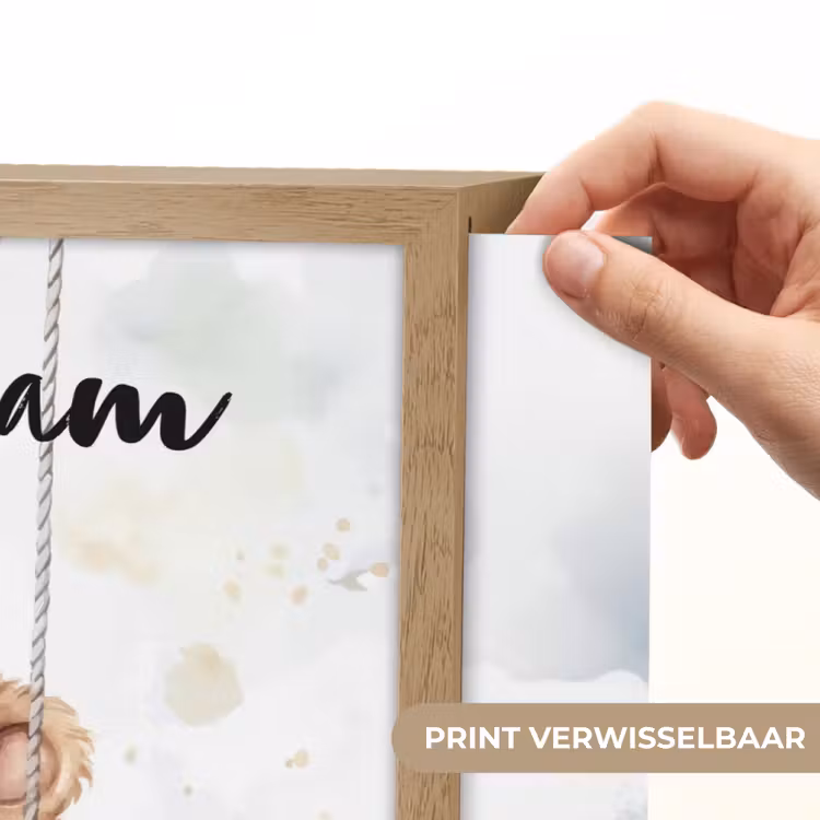 Aap - Dier - Kinderen Light Box met batterij (Wandlamp kind) middel -USP_websiteprintNL