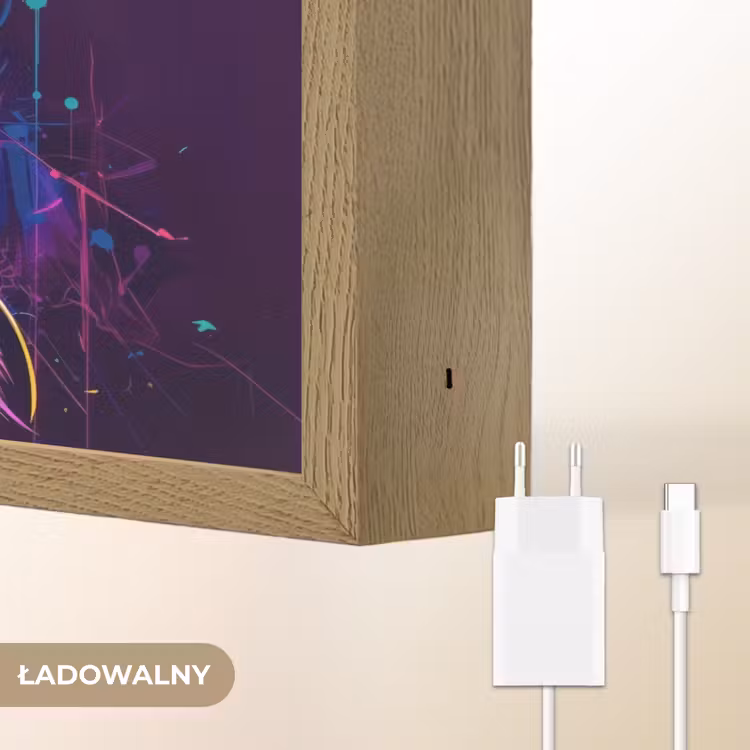 Aap - Koptelefoon - Muziek - Kleurrijk Light Box met batterij (Wandlamp kind) middel -USP_websiteoplaadbaarNL