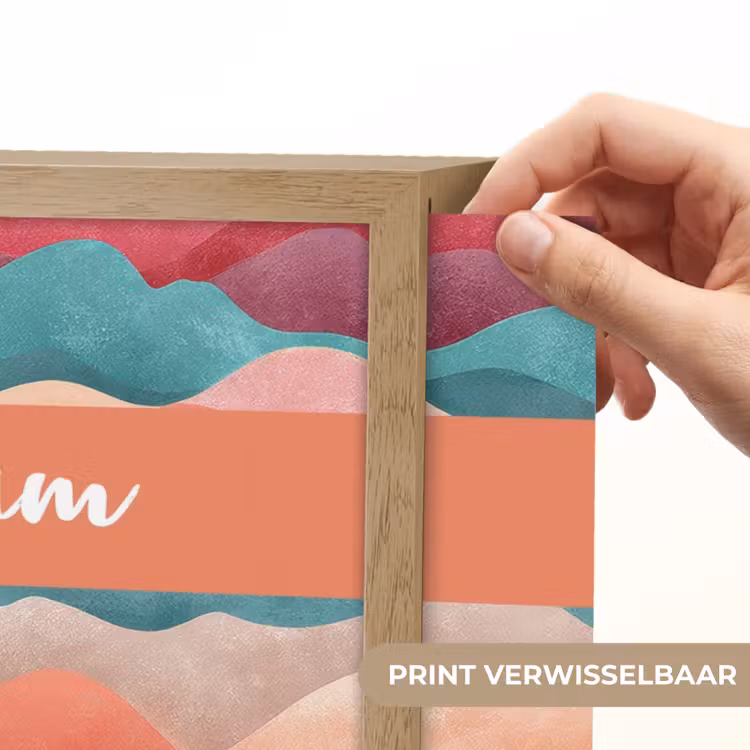 Abstract - Golven - Heuvels - Kleurrijk Light Box met batterij (Wandlamp kind) middel -USP_websiteprintNL