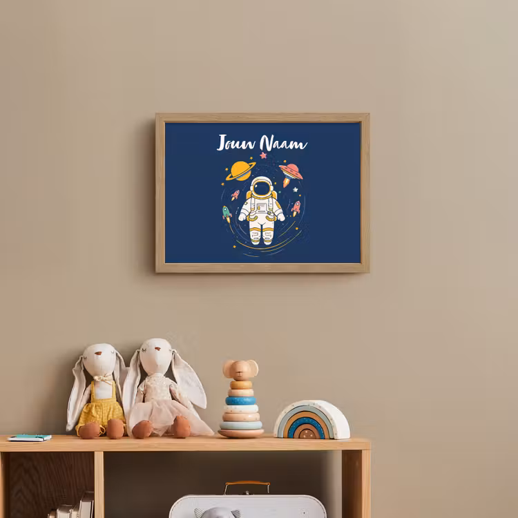 Astronaut - Planeten - Raket Light Box met batterij (Wandlamp kind) middel -sfeer2_kind