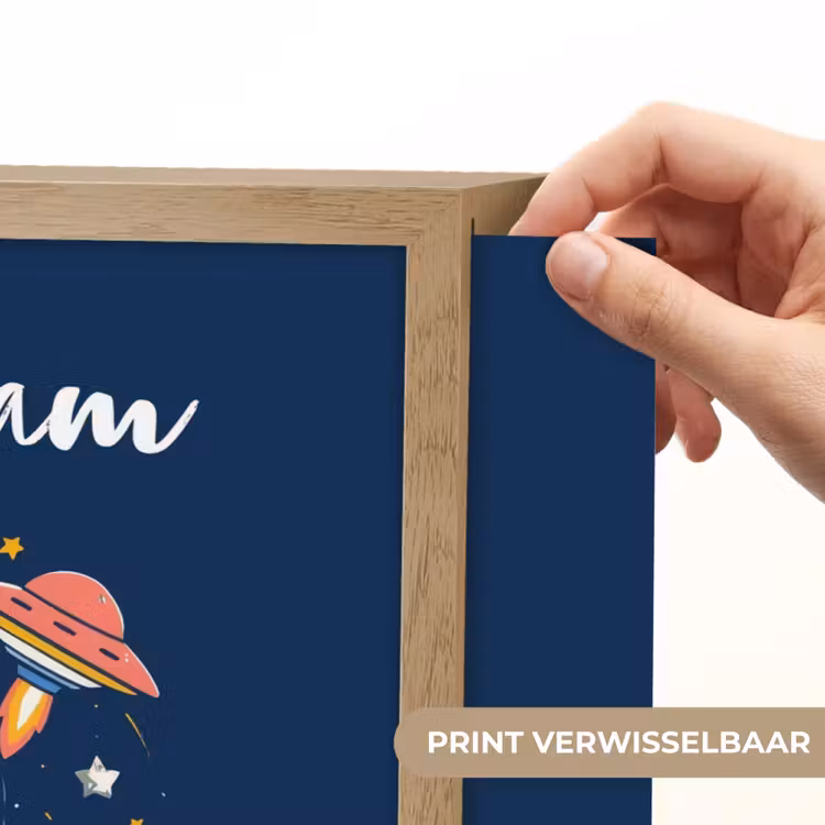 Astronaut - Planeten - Raket Light Box met batterij (Wandlamp kind) middel -USP_websiteprintNL