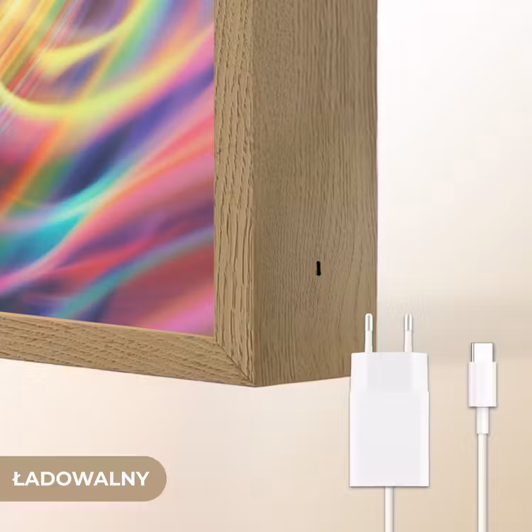 Astronaut - Ruimte - Skateboard - Kleurrijk Light Box met batterij (Wandlamp kind) middel -USP_websiteoplaadbaarNL