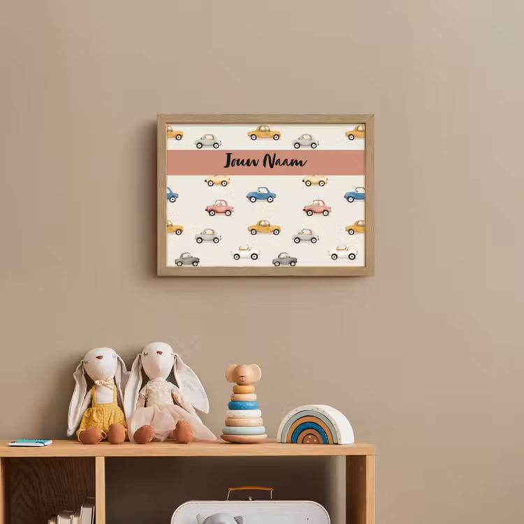 Auto's - Patroon - Kleurrijk Light Box met batterij (Wandlamp kind) middel -sfeer2_kind