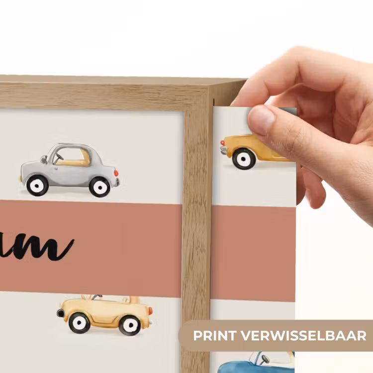 Auto's - Patroon - Kleurrijk Light Box met batterij (Wandlamp kind) middel -USP_websiteprintNL