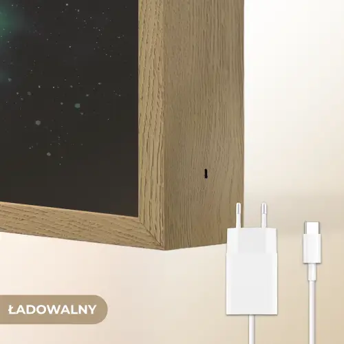 Bal - Voetbal - Groen - Oranje - Rook Light Box met batterij (Wandlamp kind) middel -USP_websiteoplaadbaarNL