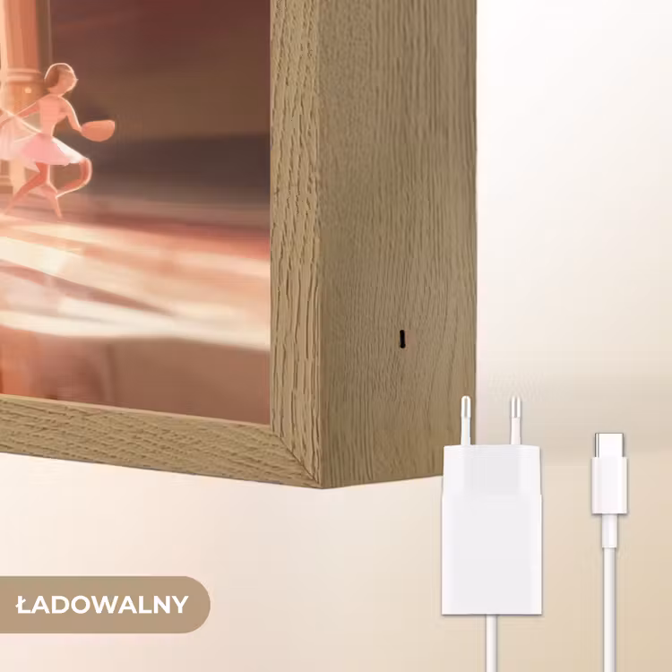 Ballerina - Meisjes - Roze - Kinderen Light Box met batterij (Wandlamp kind) middel -USP_websiteoplaadbaarNL