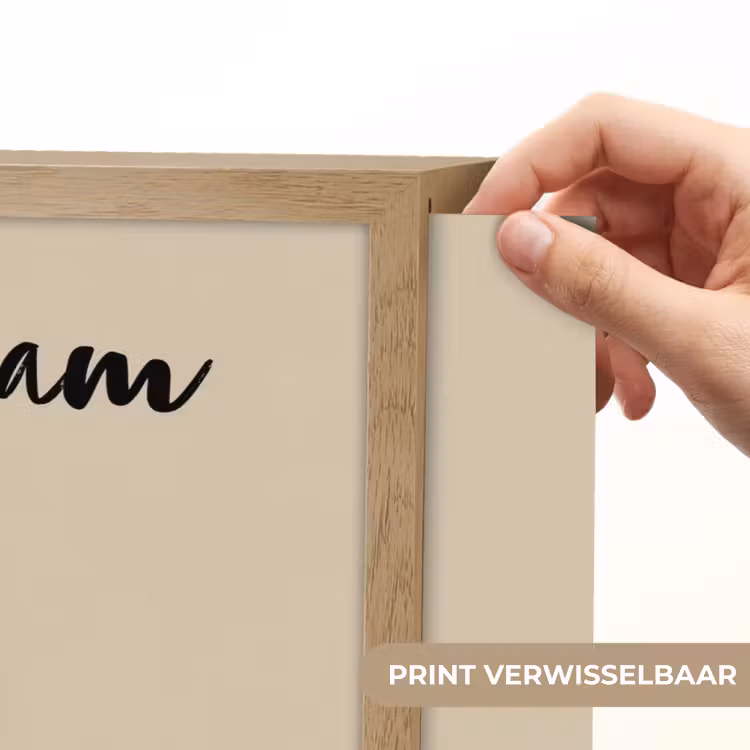 Beer - Donkerbruin - Minimalistisch Light Box met batterij (Wandlamp kind) middel -USP_websiteprintNL