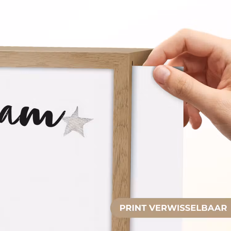 Beer - Maan - Sterren - Kinderen Light Box met batterij (Wandlamp kind) middel -USP_websiteprintNL