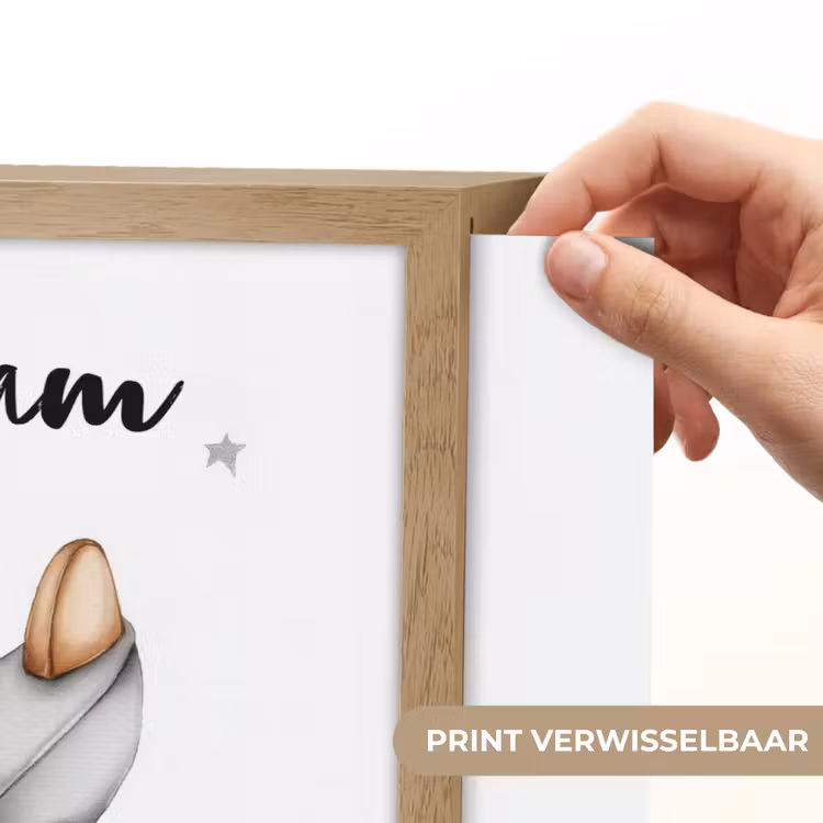 Beer - Vliegtuig - Sterren - Kinderen Light Box met batterij (Wandlamp kind) middel -USP_websiteprintNL