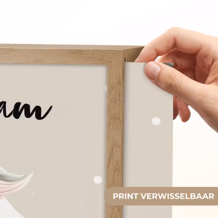 Beige - Pony - Manen - Stippen Light Box met batterij (Wandlamp kind) middel -USP_websiteprintNL