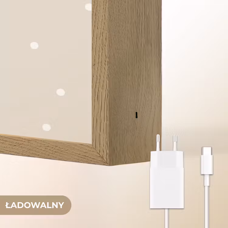 Beige - Pony - Manen - Stippen Light Box met batterij (Wandlamp kind) middel -USP_websiteoplaadbaarNL