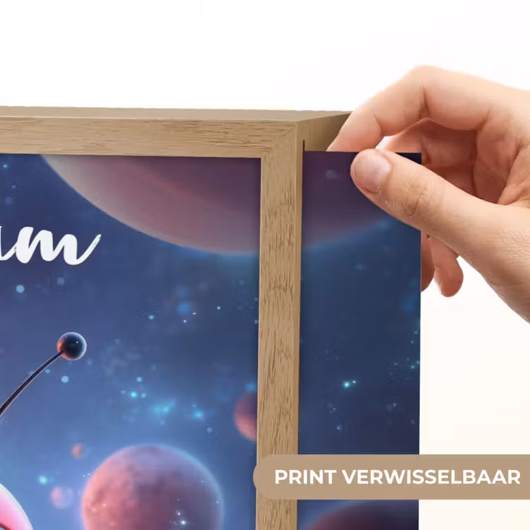 Buitenaards wezen - Rood - Planeten Light Box met batterij (Wandlamp kind) middel -USP_websiteprintNL