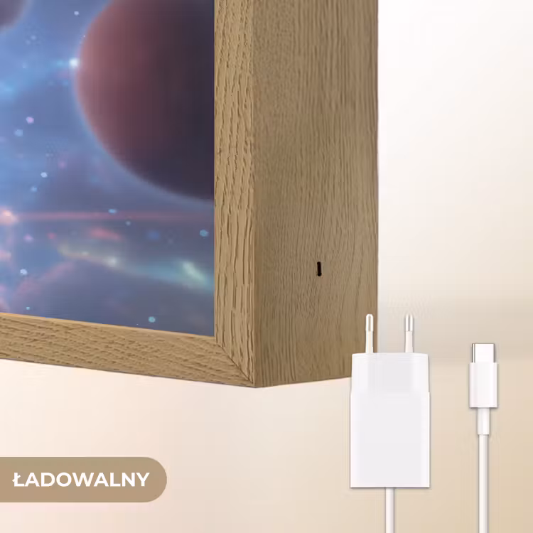 Buitenaards wezen - Rood - Planeten Light Box met batterij (Wandlamp kind) middel -USP_websiteoplaadbaarNL