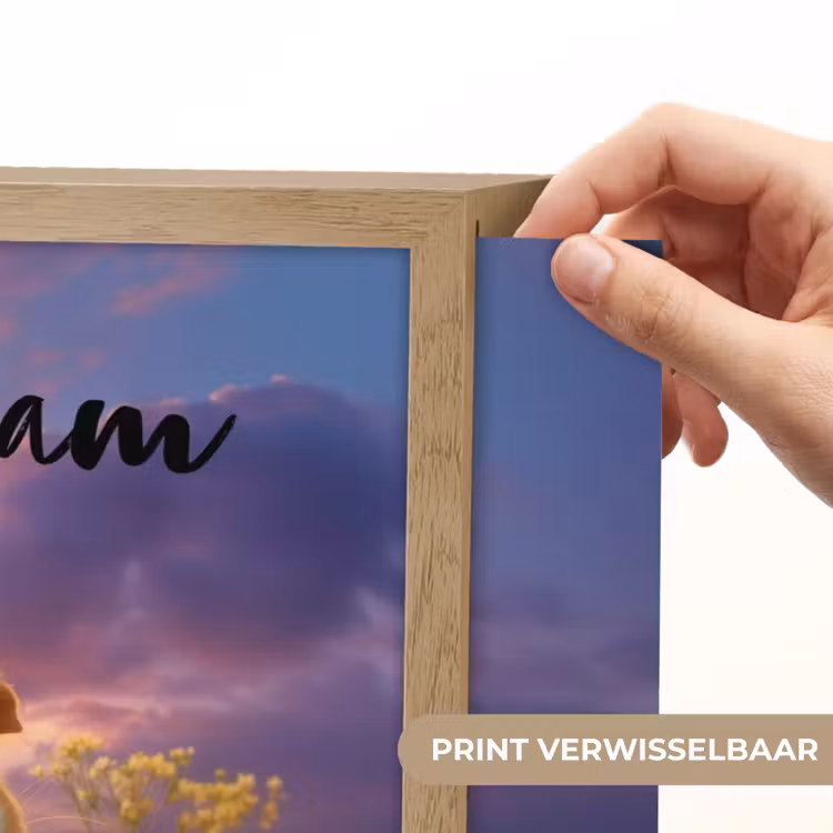Cavia - Kleurrijk - Bloemen Light Box met batterij (Wandlamp kind) middel -USP_websiteprintNL