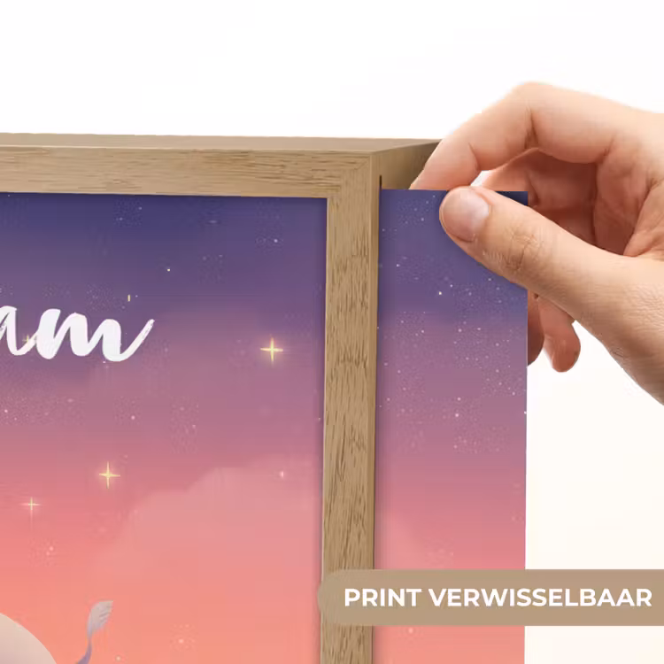 Dier - Roze - Wolken Light Box met batterij (Wandlamp kind) middel -USP_websiteprintNL