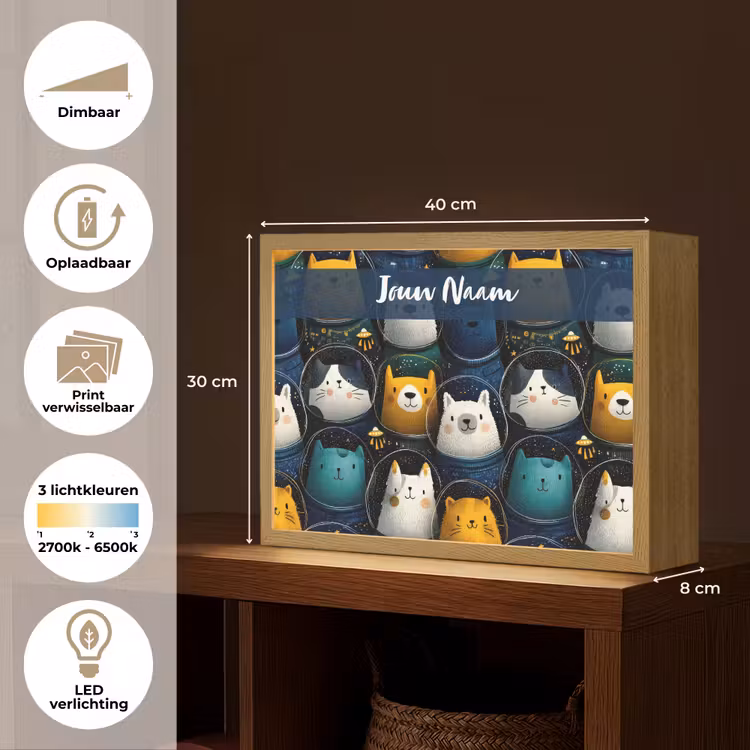 Dieren - Ruimtepakken - Sterren Light Box met batterij (Wandlamp kind) middel -USP_websiteoverzichtNL