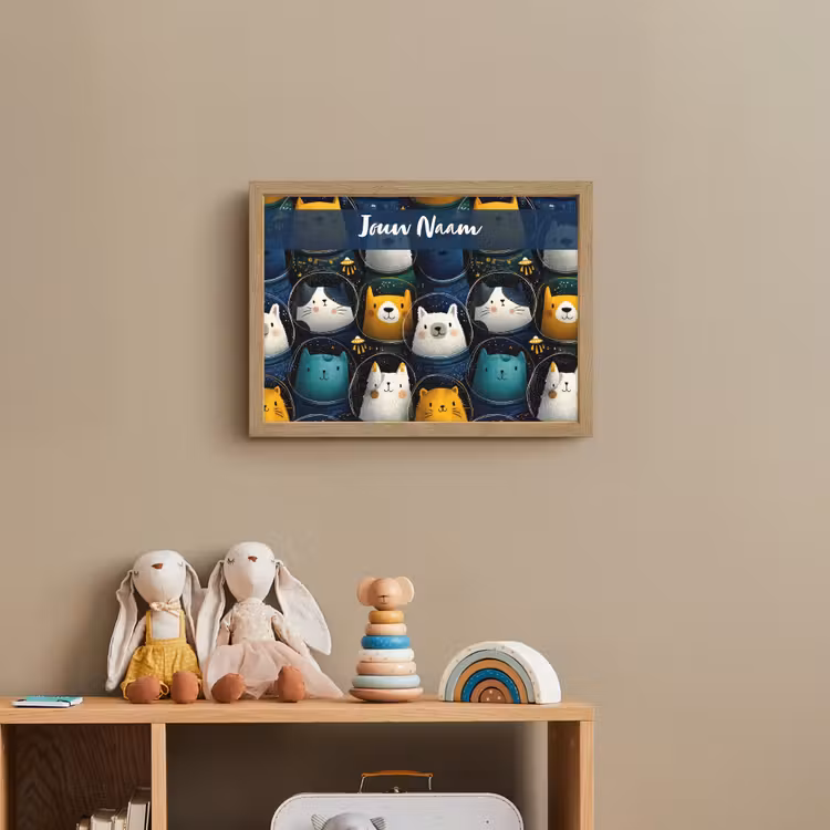 Dieren - Ruimtepakken - Sterren Light Box met batterij (Wandlamp kind) middel -sfeer2_kind