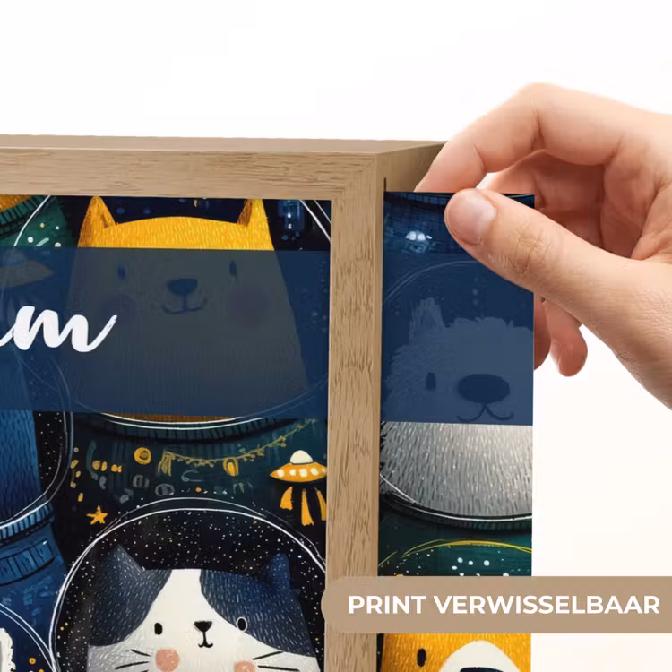 Dieren - Ruimtepakken - Sterren Light Box met batterij (Wandlamp kind) middel -USP_websiteprintNL