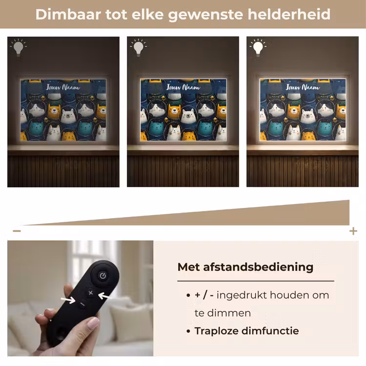Dieren - Ruimtepakken - Sterren Light Box met batterij (Wandlamp kind) middel -USP_dimbaarNL