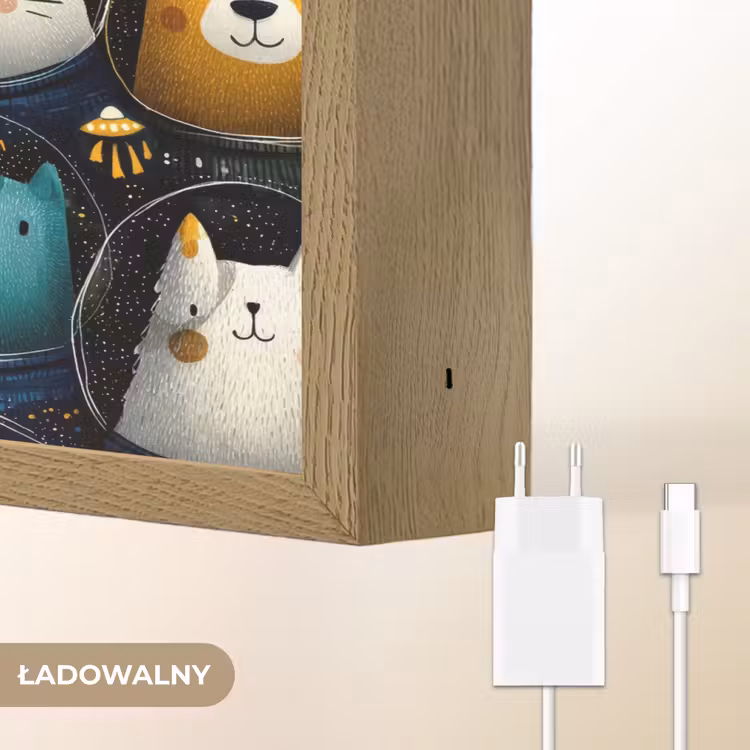 Dieren - Ruimtepakken - Sterren Light Box met batterij (Wandlamp kind) middel -USP_websiteoplaadbaarNL