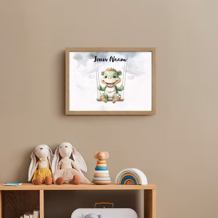 Dino - Baby dier - Kinderen Light Box met batterij (Wandlamp kind) middel -sfeer2_kind