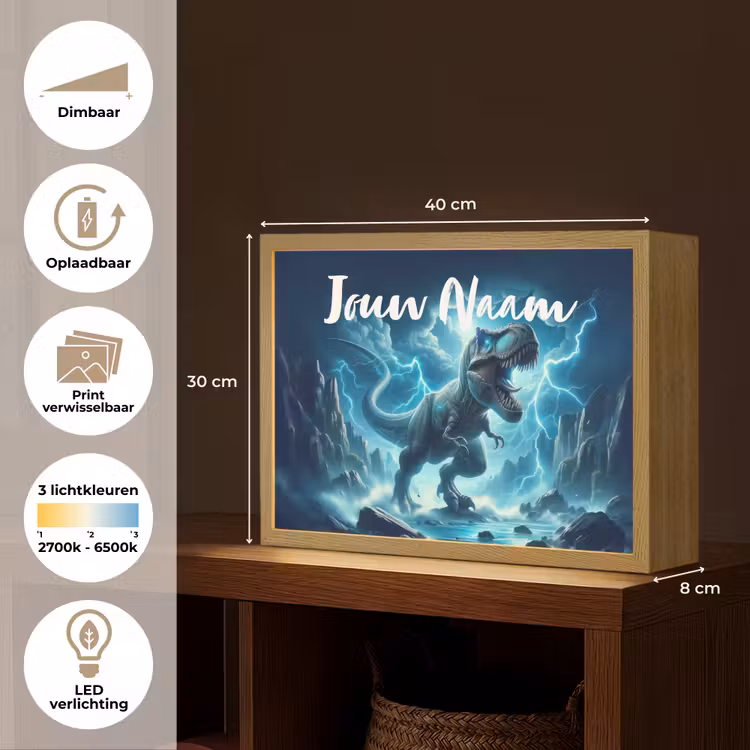 Dino - Blauw - Jongens Light Box met batterij (Wandlamp kind) middel -USP_websiteoverzichtNL
