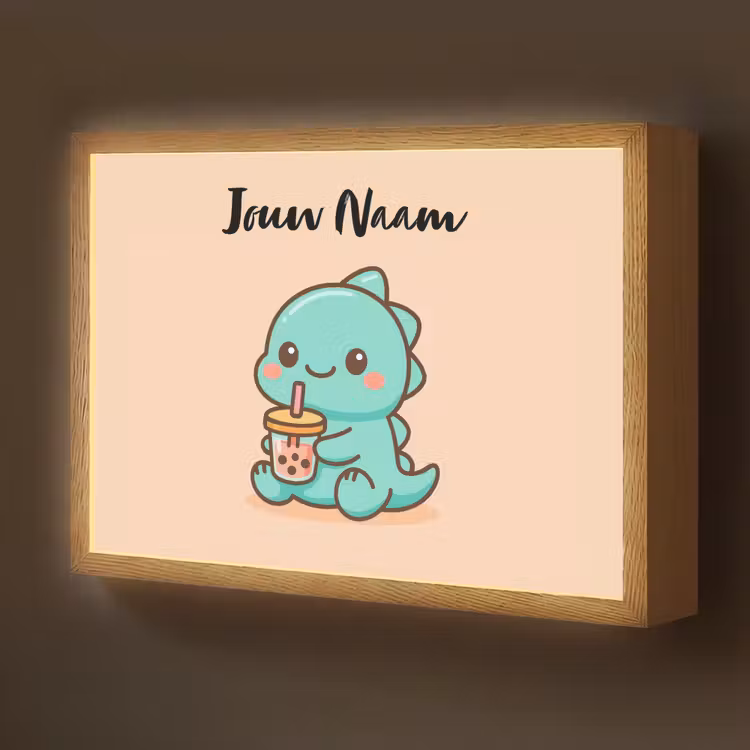 Dino - Boba - Turquoise Light Box met batterij (Wandlamp kind) middel -z3d_website