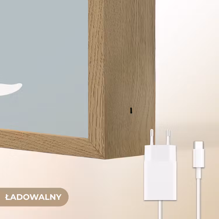 Dino - Brachiosaurus - Dinosaurus - Blauw Light Box met batterij (Wandlamp kind) middel -USP_websiteoplaadbaarNL
