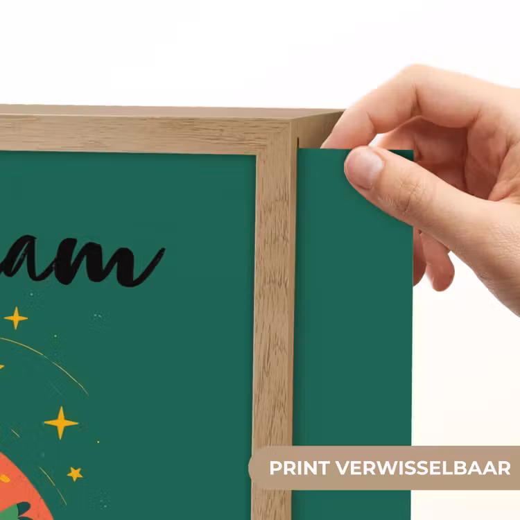 Dino - Groen - Planeet Light Box met batterij (Wandlamp kind) middel -USP_websiteprintNL