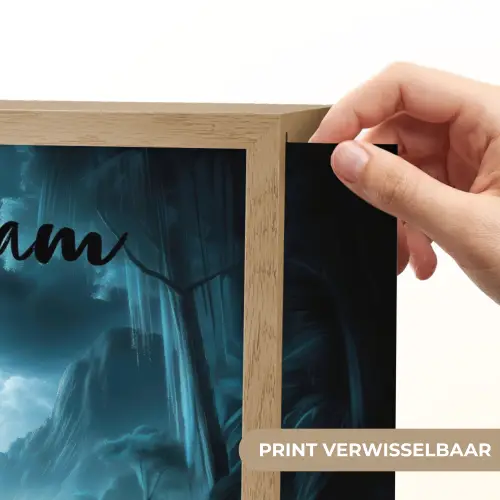 Dino - Jongens - Groen - Blauw - T-Rex Light Box met batterij (Wandlamp kind) middel -USP_websiteprintNL