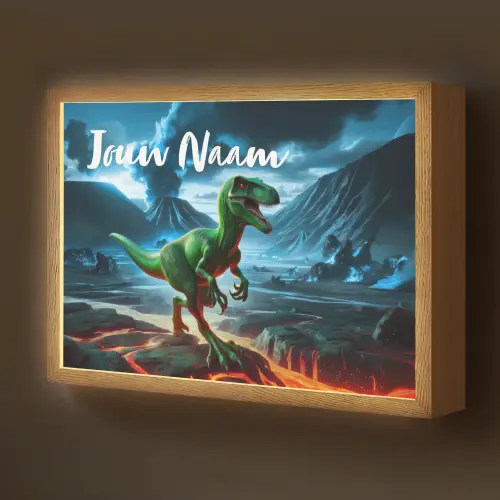 Dino - Lava - Groen - Jongens Light Box met batterij (Wandlamp kind) middel -z3d_website