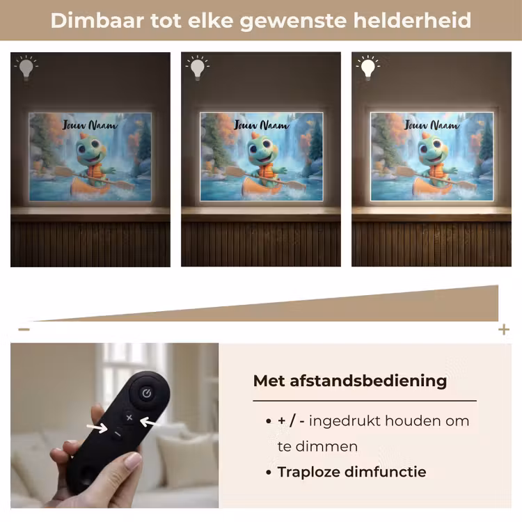 Dino - Natuur - Waterval Light Box met batterij (Wandlamp kind) middel -USP_dimbaarNL