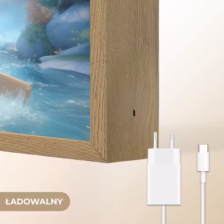 Dino - Natuur - Waterval Light Box met batterij (Wandlamp kind) middel -USP_websiteoplaadbaarNL