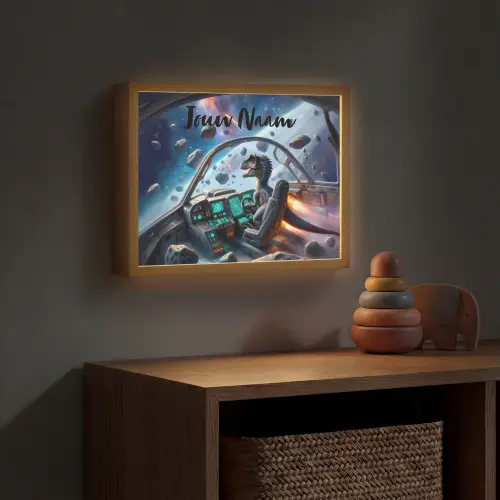 Dino - Ruimte - Jongens Light Box met batterij (Wandlamp kind) middel -sfeer5_kind