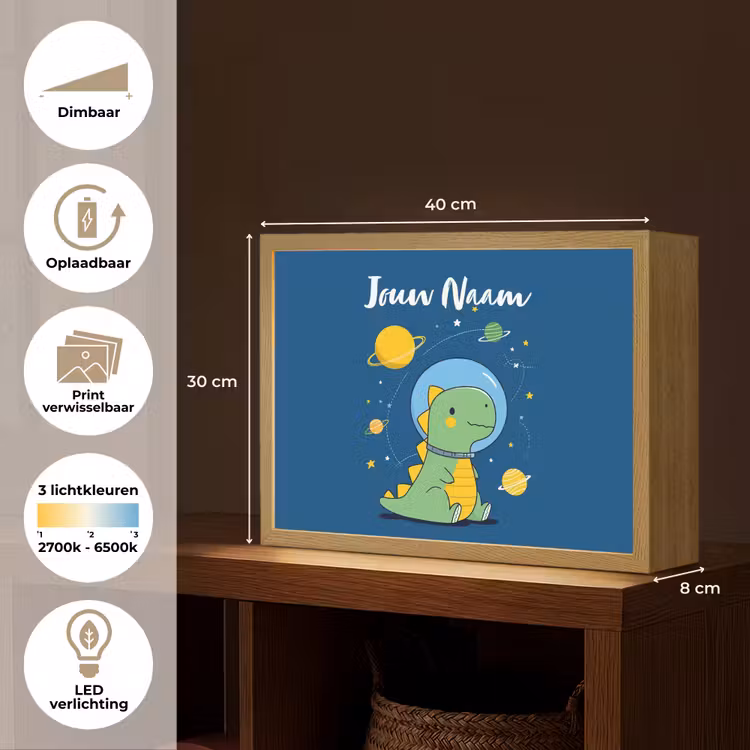 Dino - Ruimte - Planeten Light Box met batterij (Wandlamp kind) middel -USP_websiteoverzichtNL