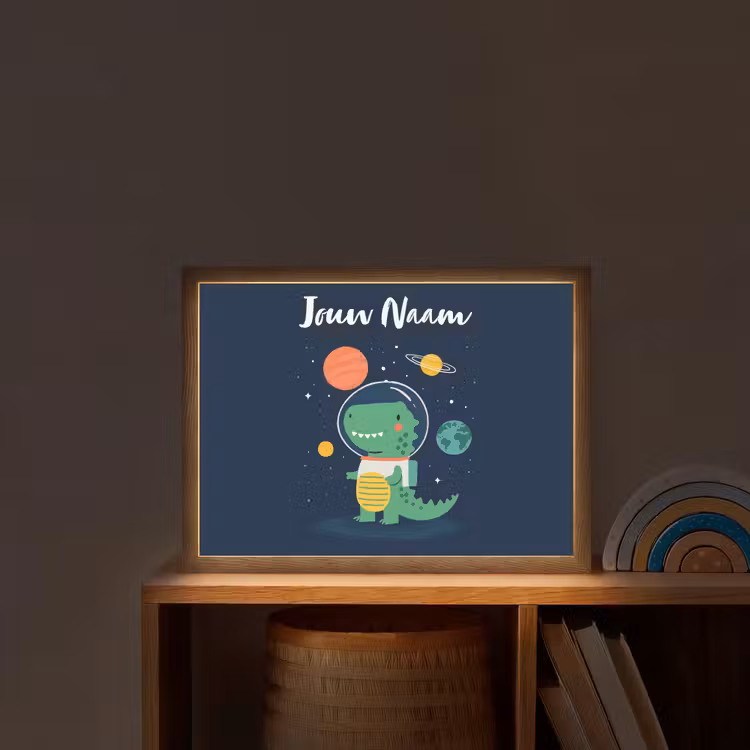 Dino - Ruimtepak - Planeten Light Box met batterij (Wandlamp kind) middel -sfeer1_kind
